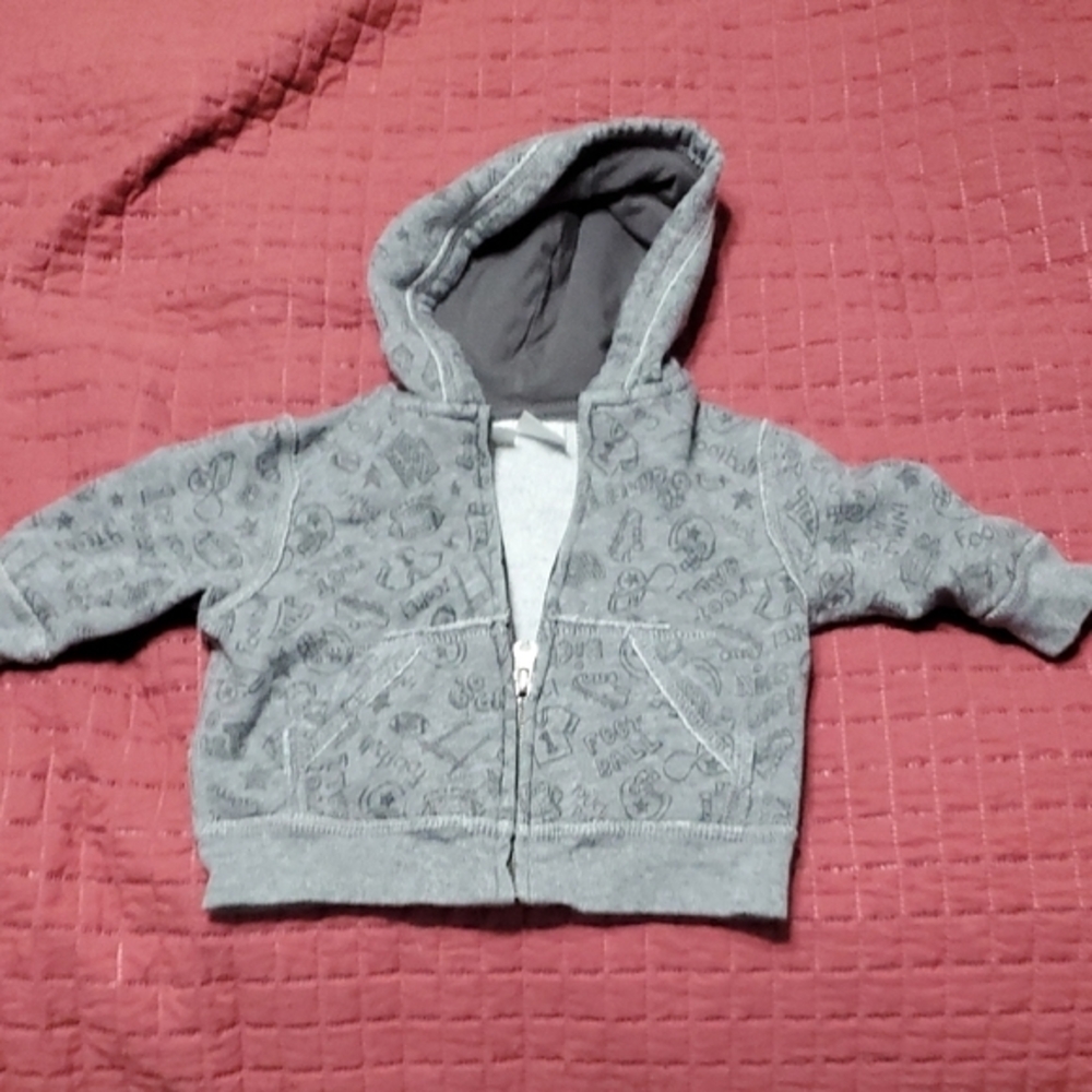 🐻  Miniwear Gray Zip-Up Hoodie Sweatshirt